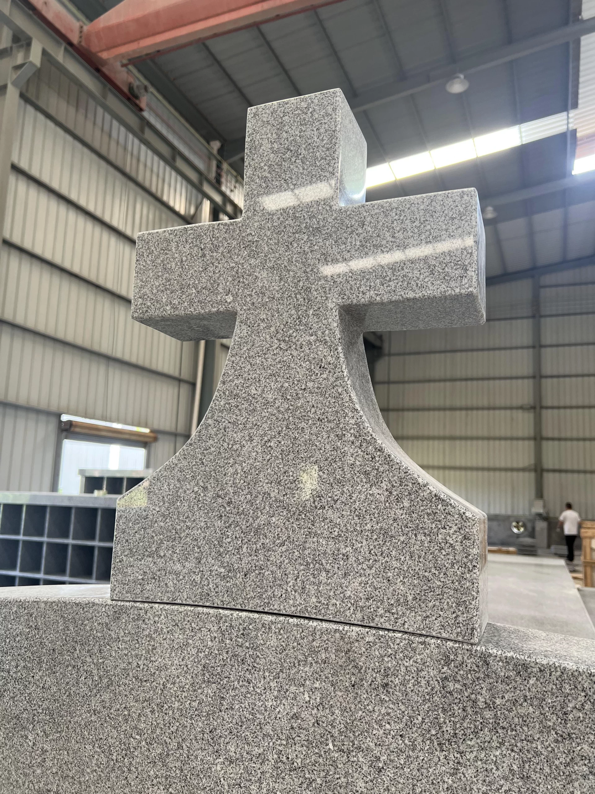 Carved Cross G614 Granite Mausoleum 2 Carved Cross G614 Granite Mausoleum 2