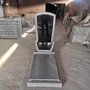 G603 Надгробие из черного гранита Шаньси Русский стиль Бордюрный памятник 1