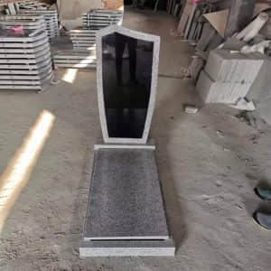 G603 Надгробие из черного гранита Шаньси Русский стиль Бордюрный памятник 2