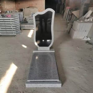 G603 Надгробие из черного гранита Шаньси Русский стиль Бордюрный памятник 4
