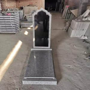 G603 Шаньси Черный гранит Надгробие Русский стиль Бордюрный памятник 5