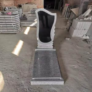 G603 Шаньси Черный гранит Надгробие Русский стиль Бордюрный памятник 6