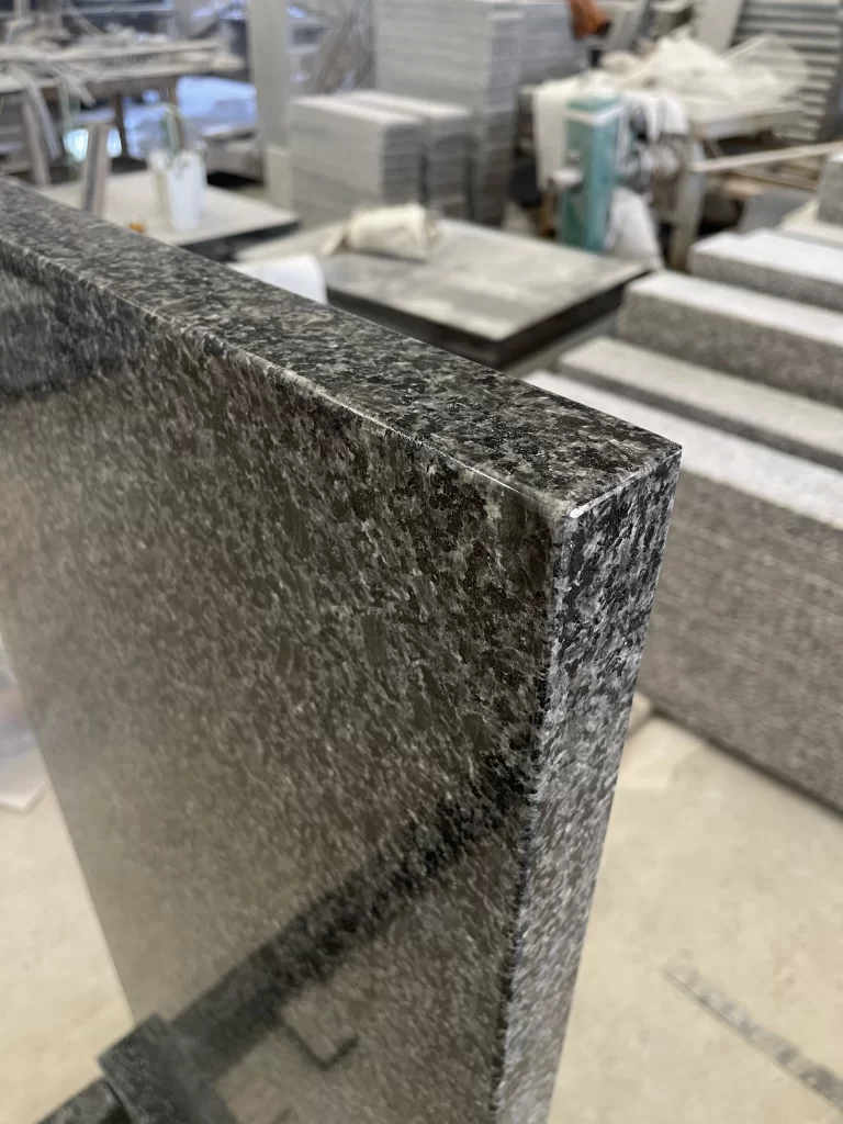 Black Ice Dapple Granite Headstone Kerb Memorial 2 1