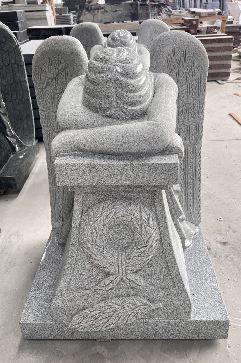 Carved Kneeling Angel Headstone 1