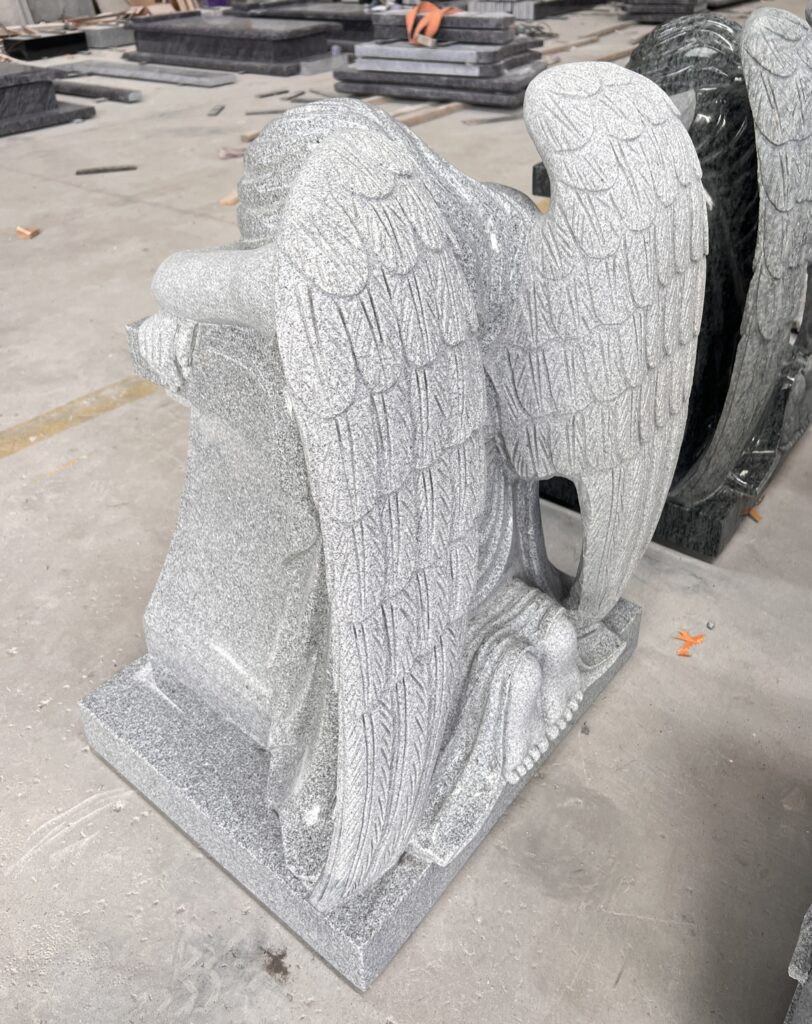 Carved Kneeling Angel Headstone 5