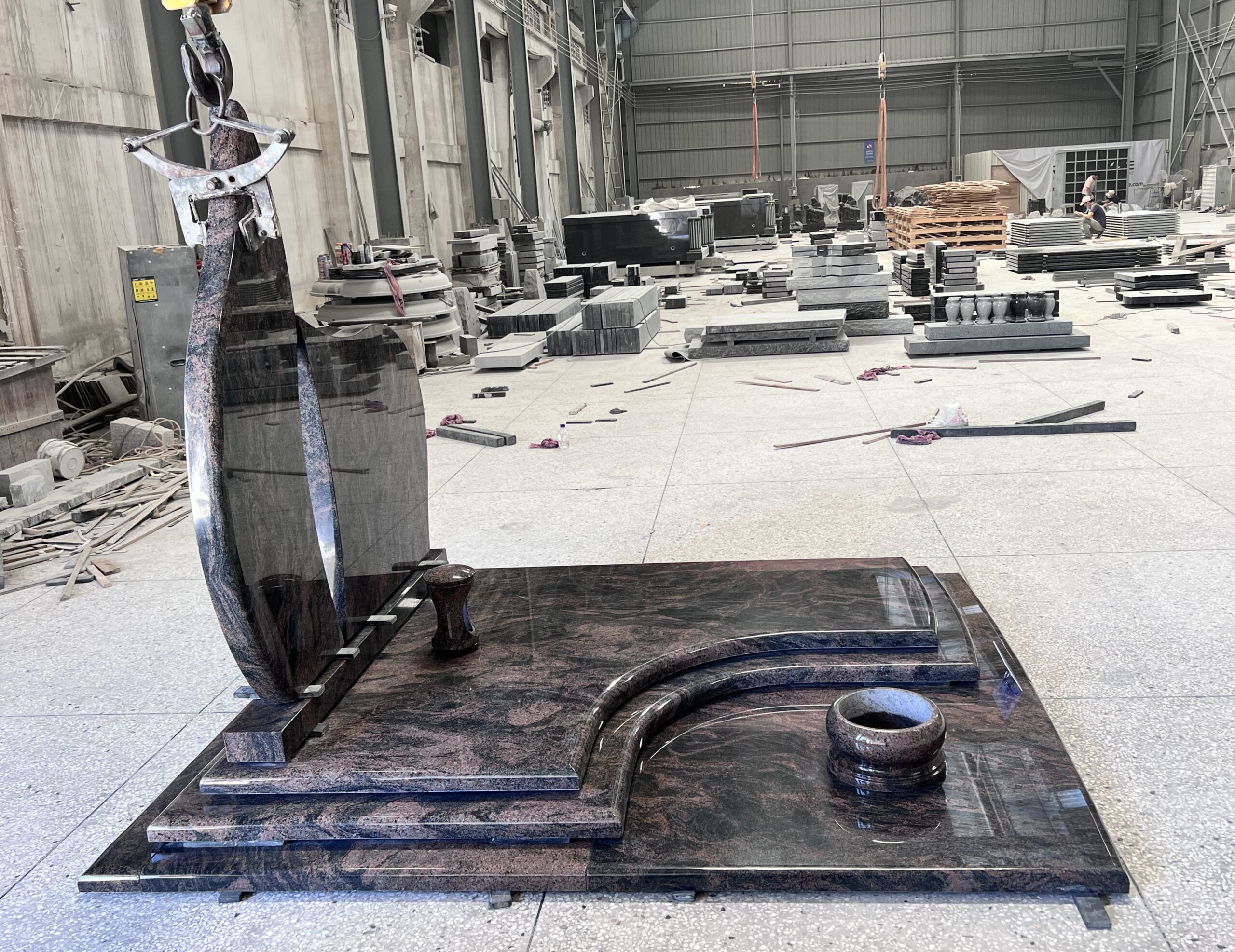 Bespoke Aurora Granite Companion Monument 3
