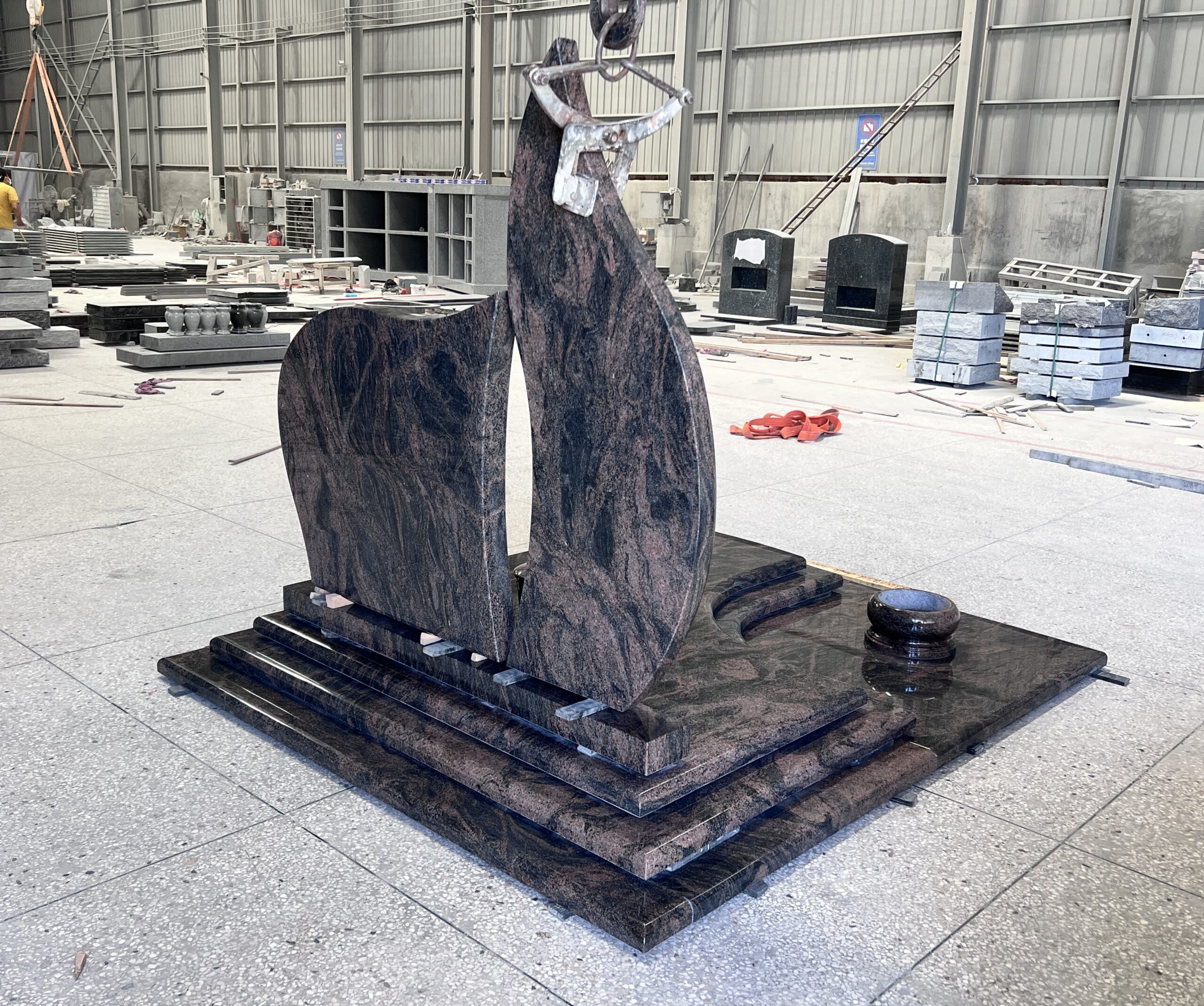 Bespoke Aurora Granite Companion Monument 5