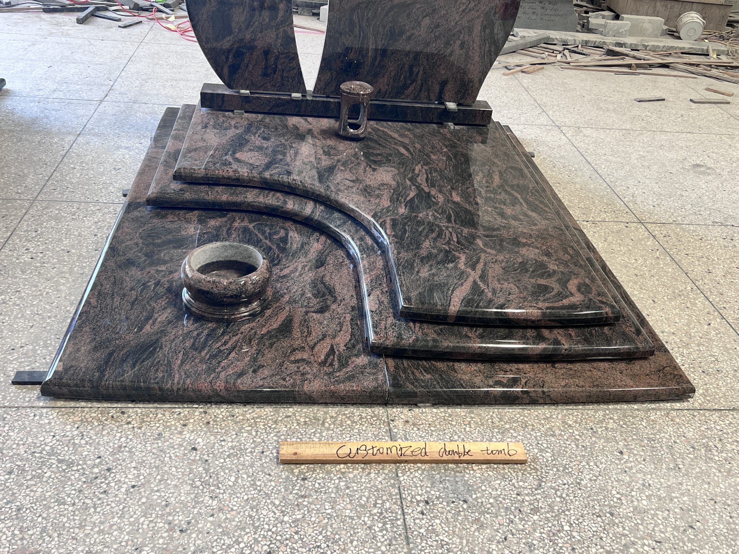 Bespoke Aurora Granite Companion Monument 6